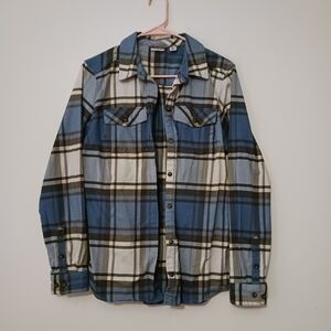 L.L. Bean Blue and Brown Plaid Shirt